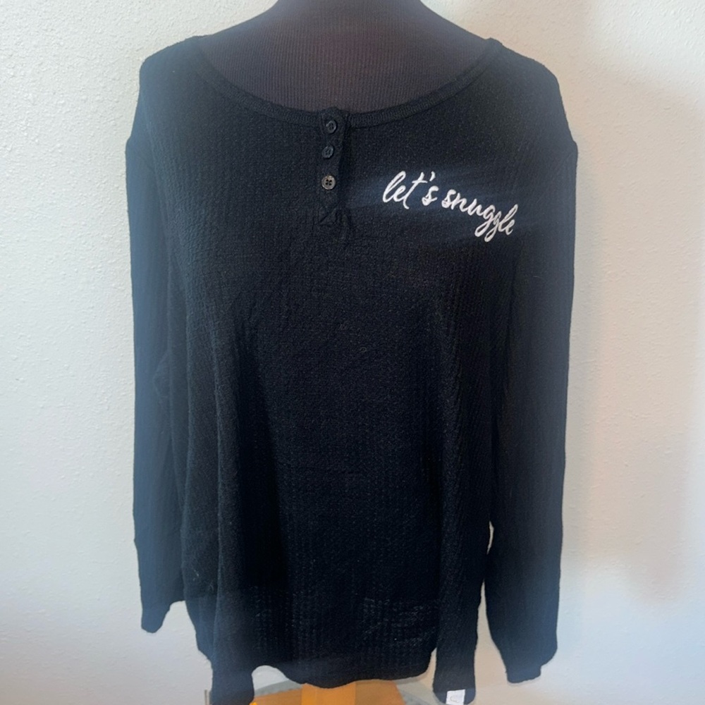 Lane Bryant Cacique Thermal Lets Snuggle Sleep Shirt size 18/20